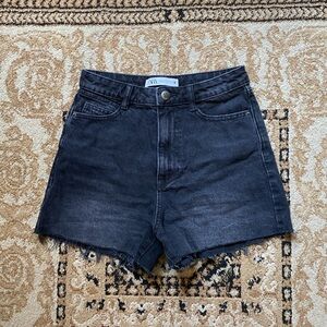 Zara Black Cut-off Shorts